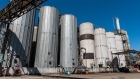 Biodiesel storage tanks at a soybean processing facility in Greenwood, Mississippi, U.S., on Sunday, March 21, 2021. Soybean oil surged to an eight-year high, leading advances for the grain and oilseed markets as concerns over supply brought investor interest back to the market. Photographer: Rory Doyle/Bloomberg