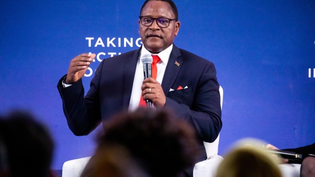 Lazarus Chakwera, Malawi's president, speaks during the Clinton Global Initiative (CGI) annual meeting in New York, US, on Tuesday, Sept. 20, 2022. For the first time since 2016, CGI will convene alongside the United Nations General Assembly.