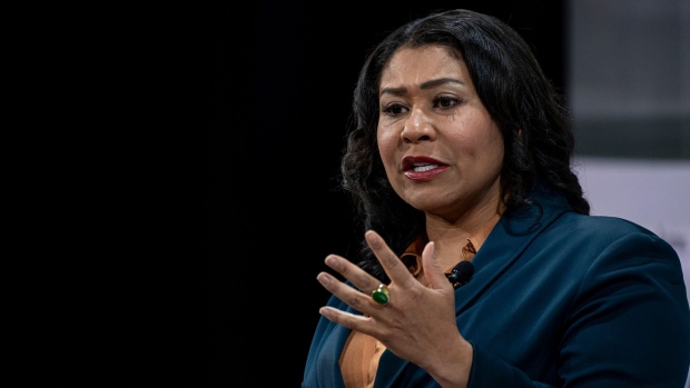 London Breed, mayor of San Francisco, during the Bloomberg Technology Summit in San Francisco, California, US, on Thursday, June 22, 2023. The summit will focus on the rapidly changing social media landscape, the prospects for a continued regulatory crackdown on tech, and the future of cryptocurrencies.