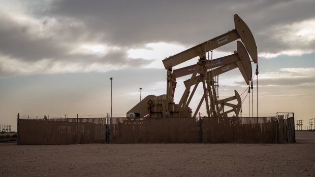 Oil pump jacks in Midland, Texas, US, on Thursday, March 2, 2023. Thousands of miles away from the turmoil on Wall Street, Midland, Texas that ranked No.1 in the US for inflation just over a year ago has since ceded that title – only to lay claim to a different one: the country’s pay-raise capital.